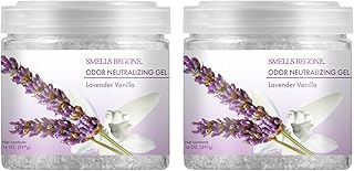SMELLS BEGONE 14oz Crystal Odor Eliminator - Absorb & Eliminate Odors in Homes, Offices, Bathrooms, Basements, Garage, Cars, RVs & Boats - Remove Tough Odors (Lavender Vanilla, 2-Pack)