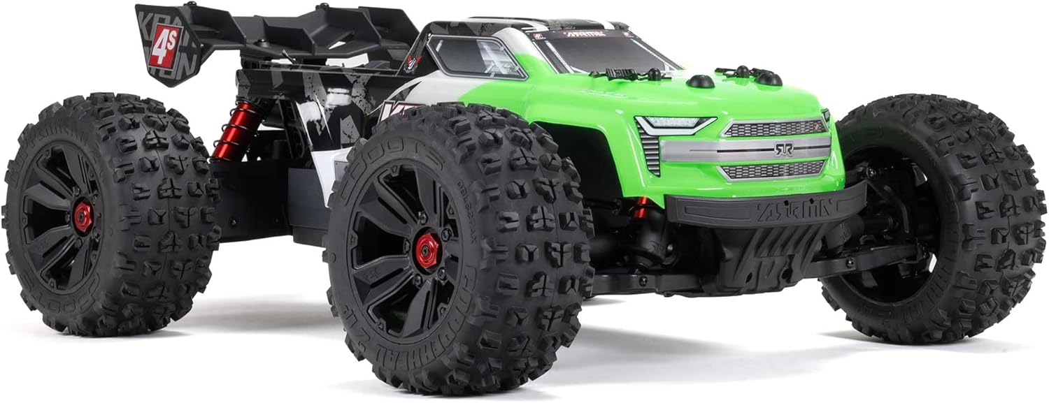 ARRMA RC Truck KRATON 4X4 4S BLX 1/10TH 4WD Speed Monster Truck RTR(Battery and Charger Not Included), Green, ARA4408V2T4