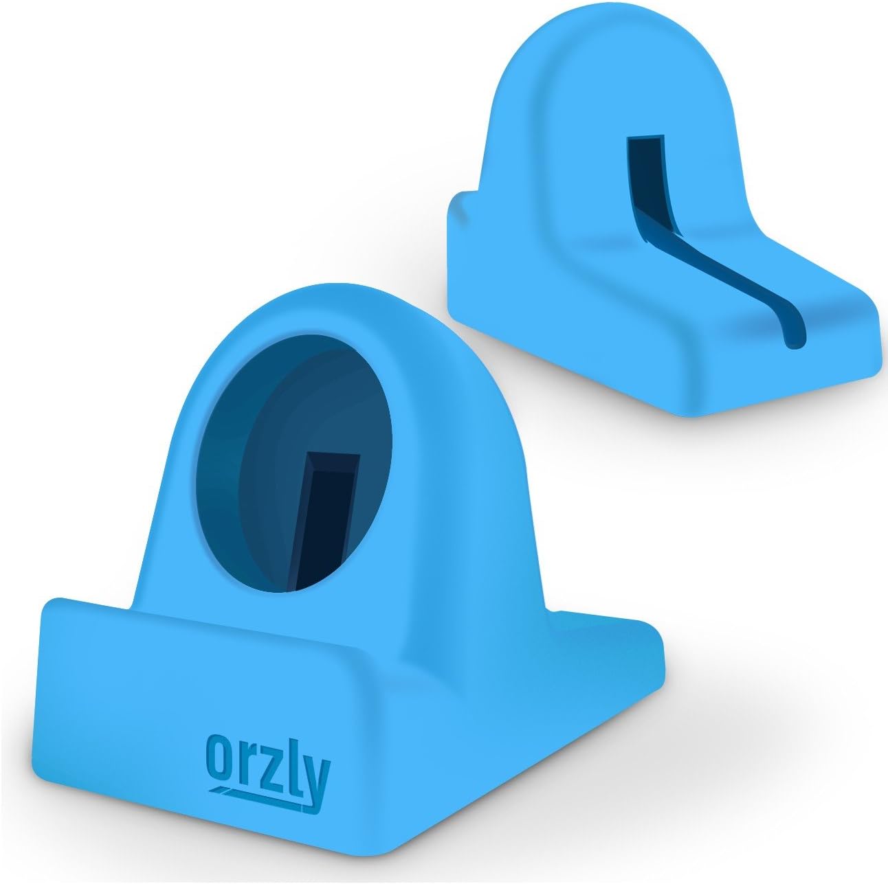 Orzly Compact Stand for Apple Watch Charger, Night Stand Mode Compatible, Integrated Cable Management Slot (Compatible with Apple Watch Series 4 Series 3 Series 2 Series 1 38mm 42mm 40mm 44mm) Blue