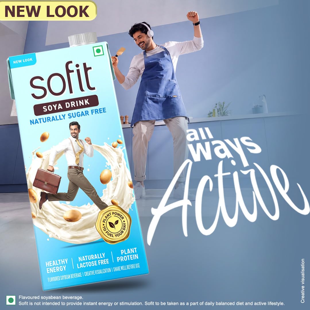 Sofit Soya Drink Naturally Sugar Free, 1000ml| Vegan Drink |Enriched with plant protein, dietary fibers, vitamins and calcium | Lactose Free | Gluten Free | Preservatives Free 3