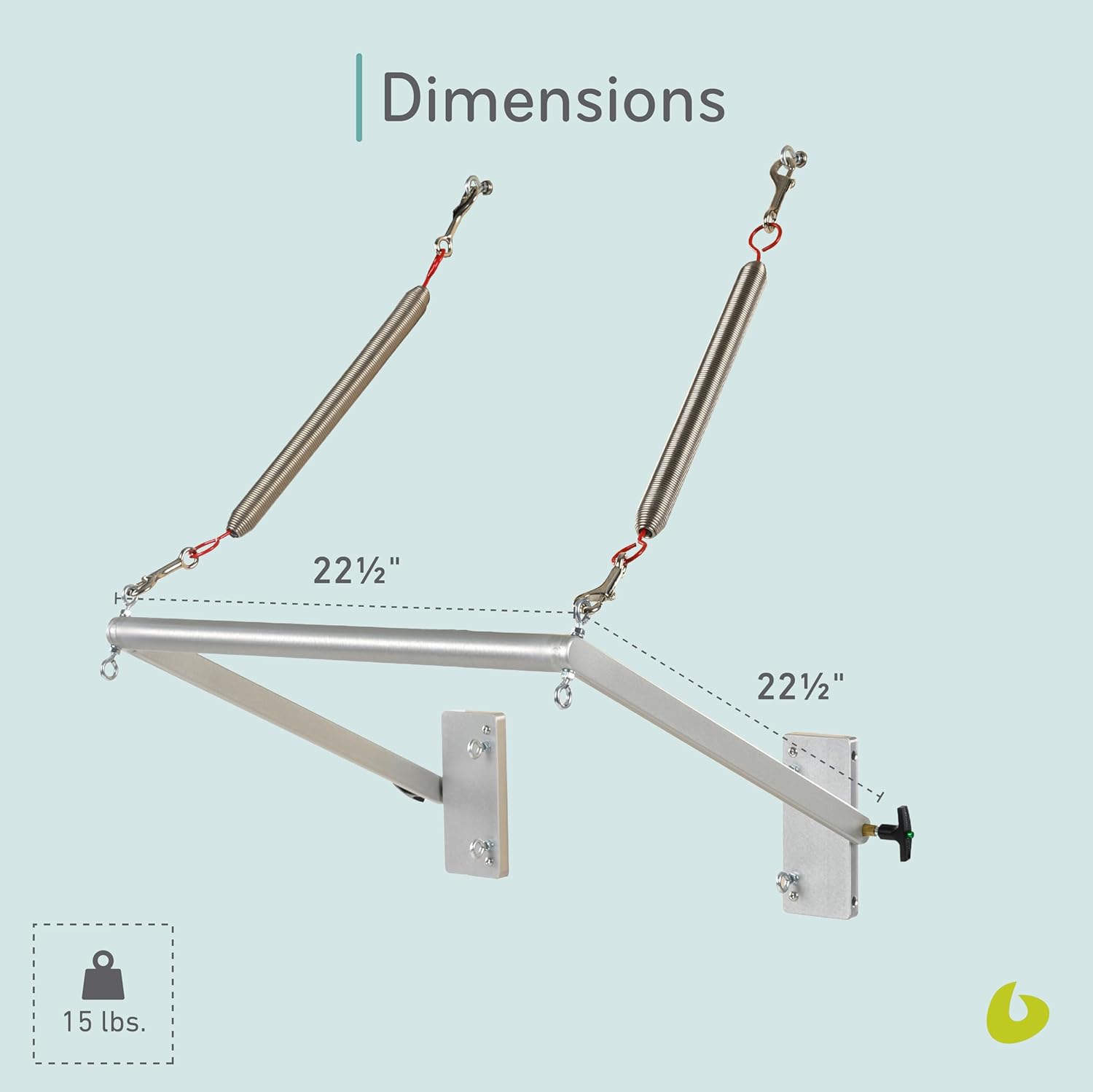 Balanced Body Pilates Springboard, Wall Mounted Pilates Workout Equipment for Home Gym or Studio Use, Pilates Exercise Equipment with Resistance Springs