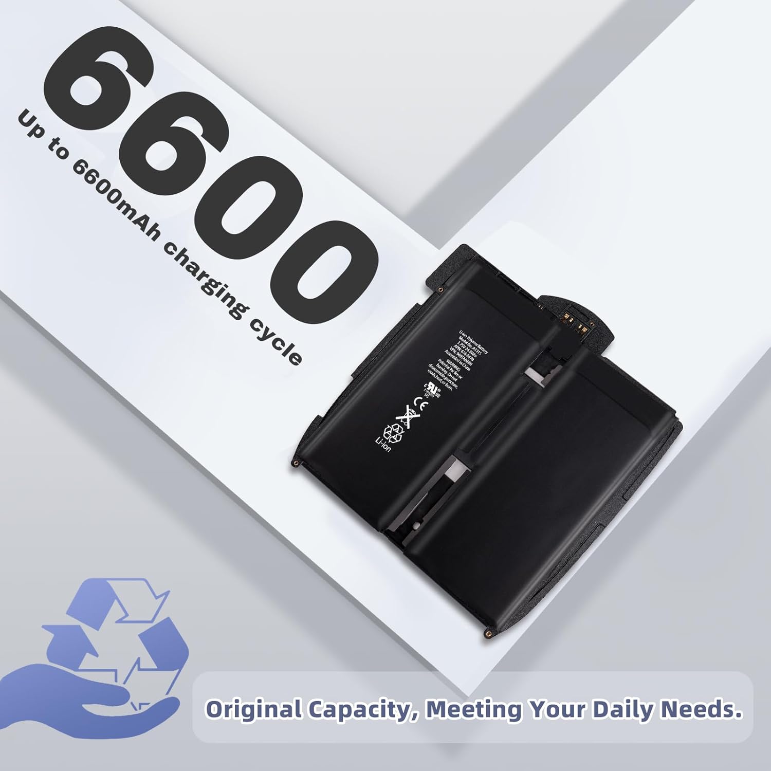 A1315 Replacement Battery Compatible for iPad 1st Gen 741-0025-A 3.75V 6600mAh A1219 A1337 616-0448