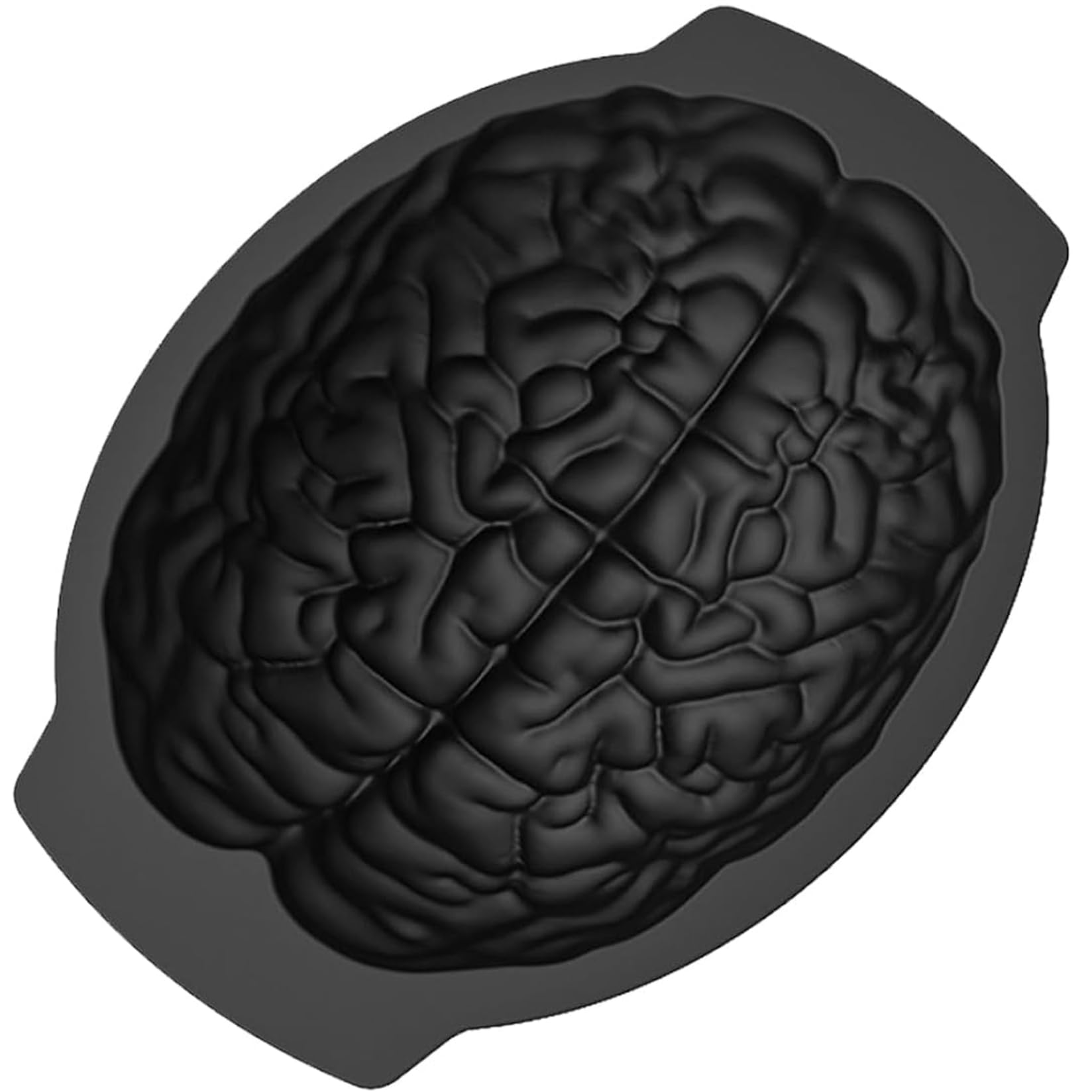 Wedhapy Black Halloween Silicone Molds Realistic Brain Shaped Silicone Molds, Flexible Easy Release Brain Mold Non-Stick Silicone Baking Molds For Halloween Cake,Soap