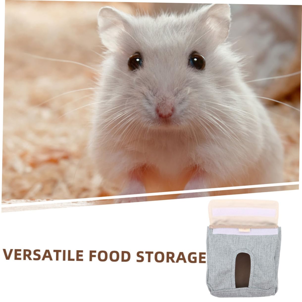 YARNOW Hanging Hay Feeder Bag for Small Animals Guinea Pigs Rabbits Chinchillas Hamsters Slow Feed Storage Pouch 4.13X3.94X1.18 Inches - image 8