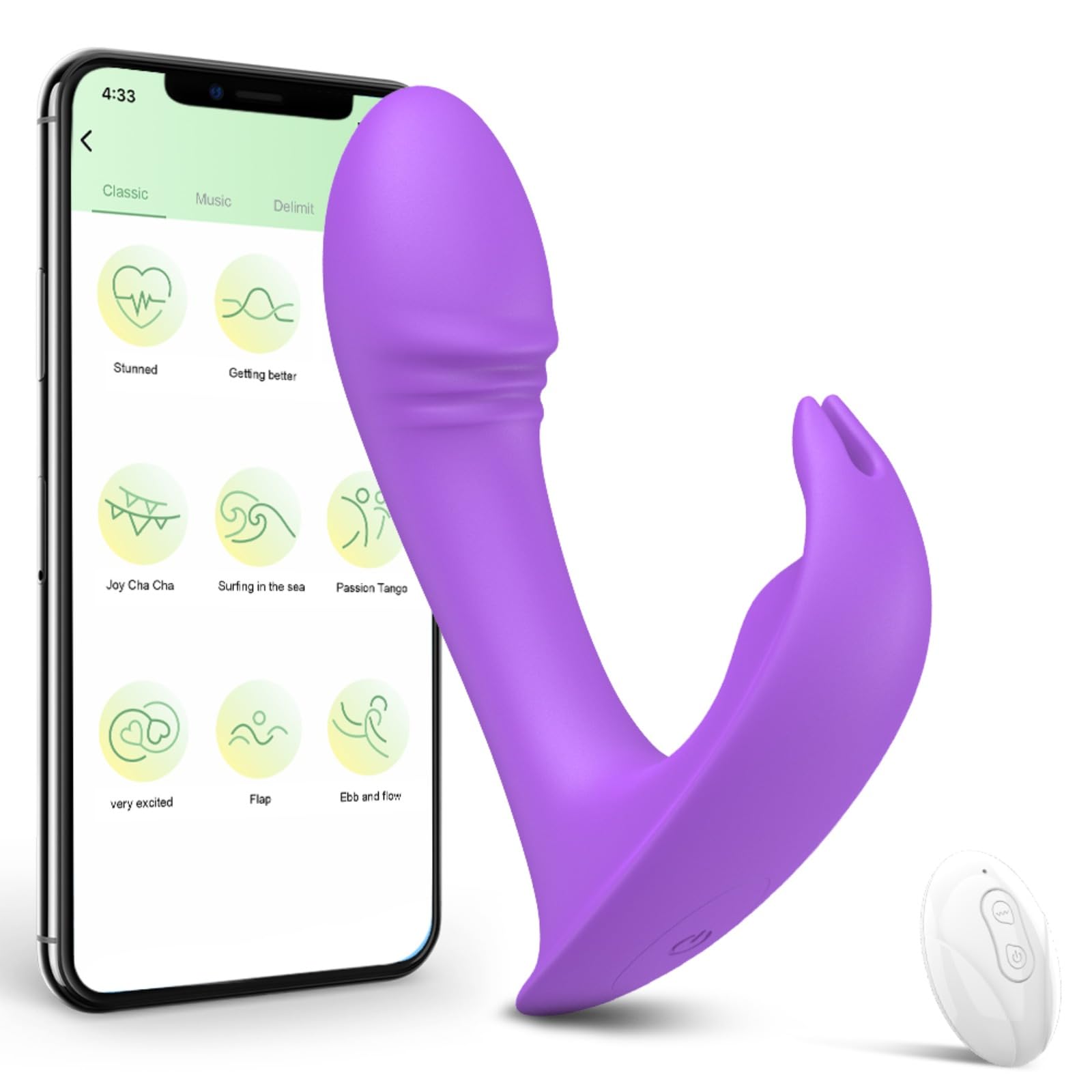 Vibreur Vibromasseur portable à distance avec application 9  