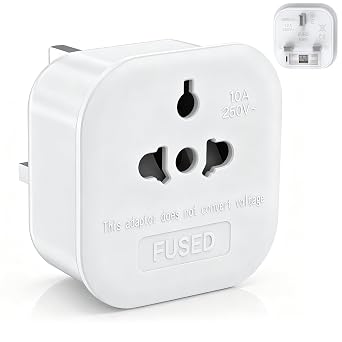 European to UK Plug Adapter US to UK Power Adaptor,US to UK Travel Adapter,13A 250V World Global Appliance Converter for the Visitor from USA, EU, Australia, Thailand, Canada, Japan,China.