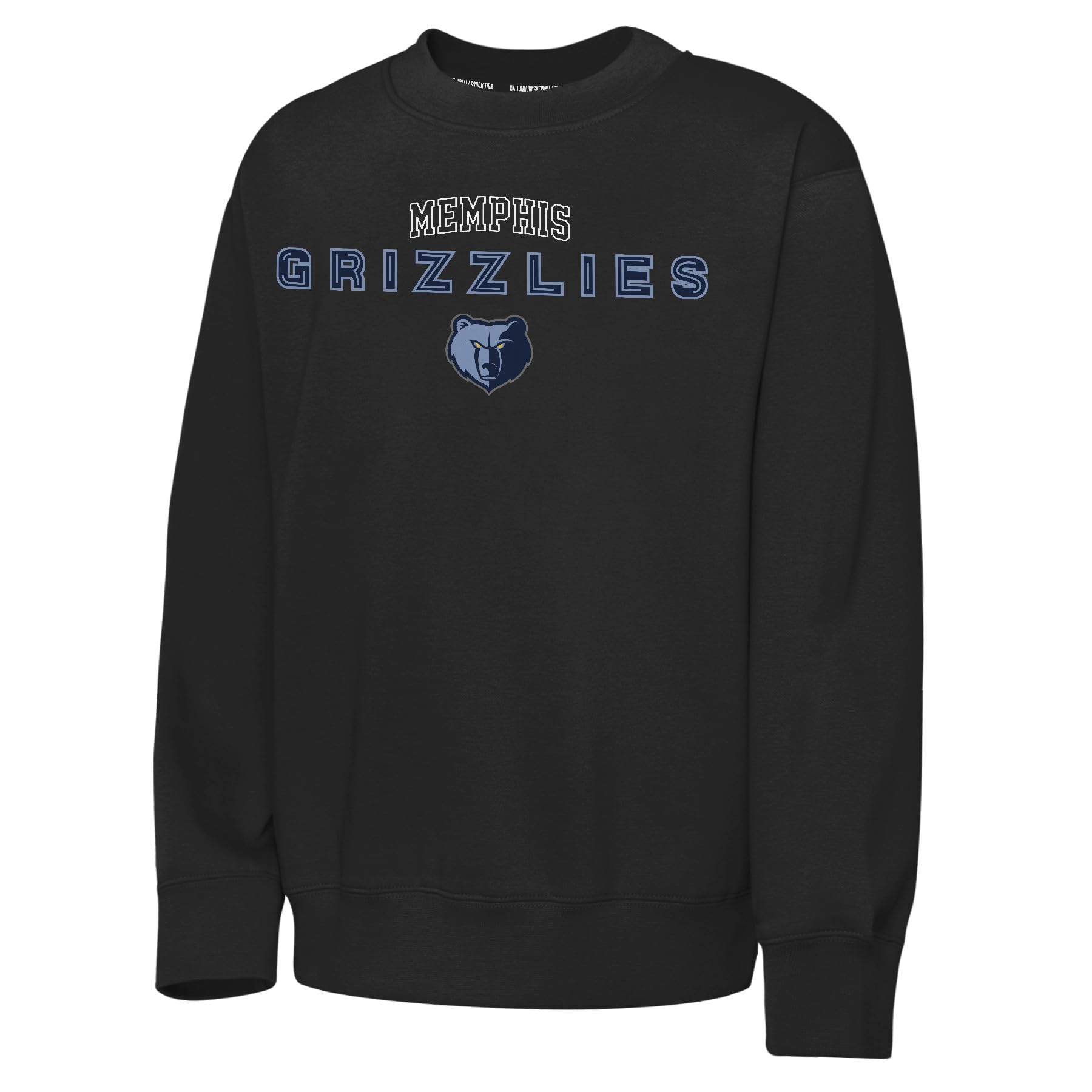 NBA Mens Fleece Crew, Black, XXL EU
