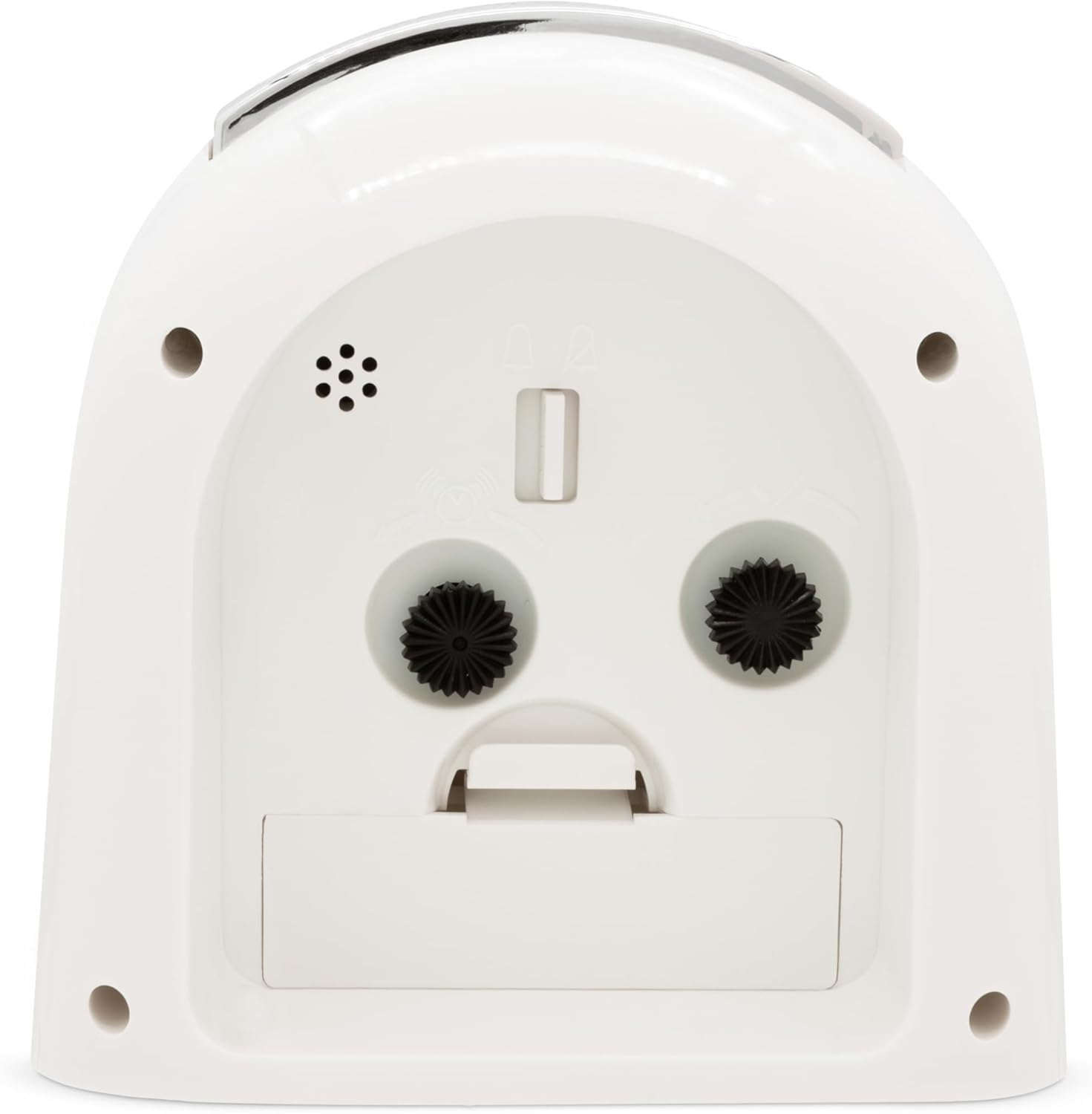 Acctim 14702 Sweeper One Non-Tick Alarm Clock, White