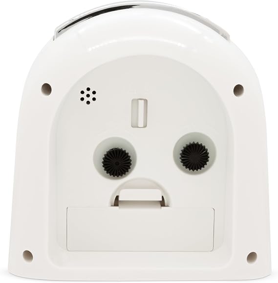 Acctim 14702 Sweeper One Non-Tick Alarm Clock, White