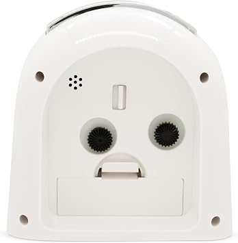 Acctim 14702 Sweeper One Non-Tick Alarm Clock, White