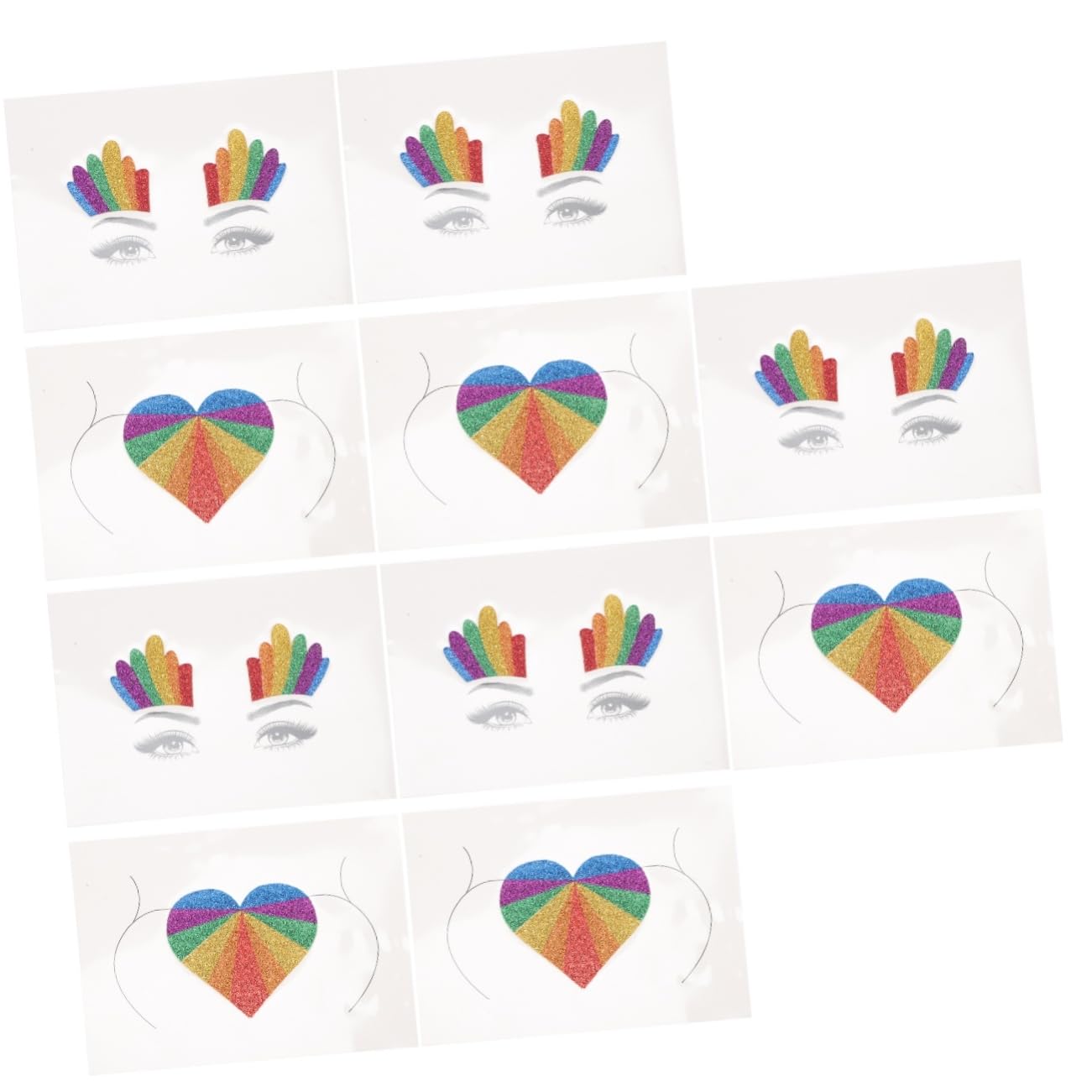 10piezas Pegatinas De Orgullo Tatuajes Temporales Arcoíris Para Fiesta Lgbtq Decoración Facial y Corporal Adhesivos Sin Daño La Piel Perfectos Para Celebraciones y Eventos De
