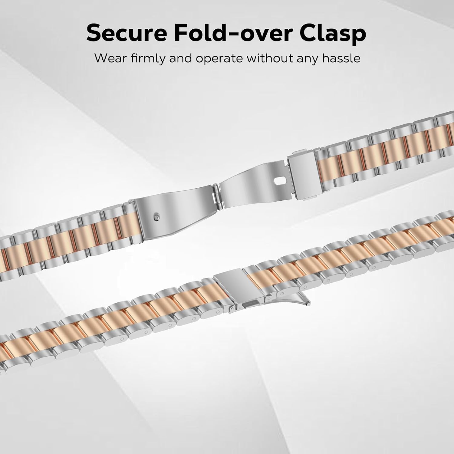 MoKo Thin Band Compatible Apple Watch Band Ultra3/2/1 49mm/Series 11/10/9/8/7/6/5/4/3/2/1/SE3/SE2/SE 46/45/44/42/41/40/38mm,Slim Stainless Steel Wristband Metal Replacement Adjustable Strap image 4