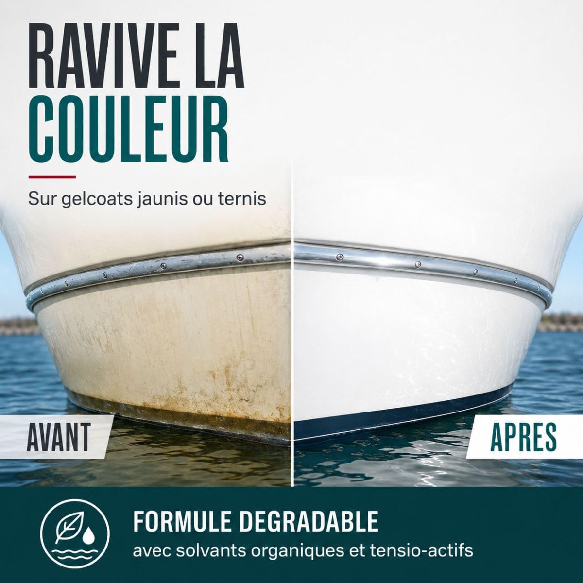 Nettoyant coques polyester, pont gel coat, pare-battage, entretien bateaux, nettoyage, entretien gelcoat - 5 L - ARCANE INDUSTRIES