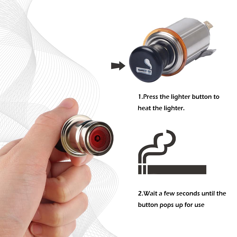 Amazon.com: Car Cigarette Lighter with Cigarette Lighter Heater & 24