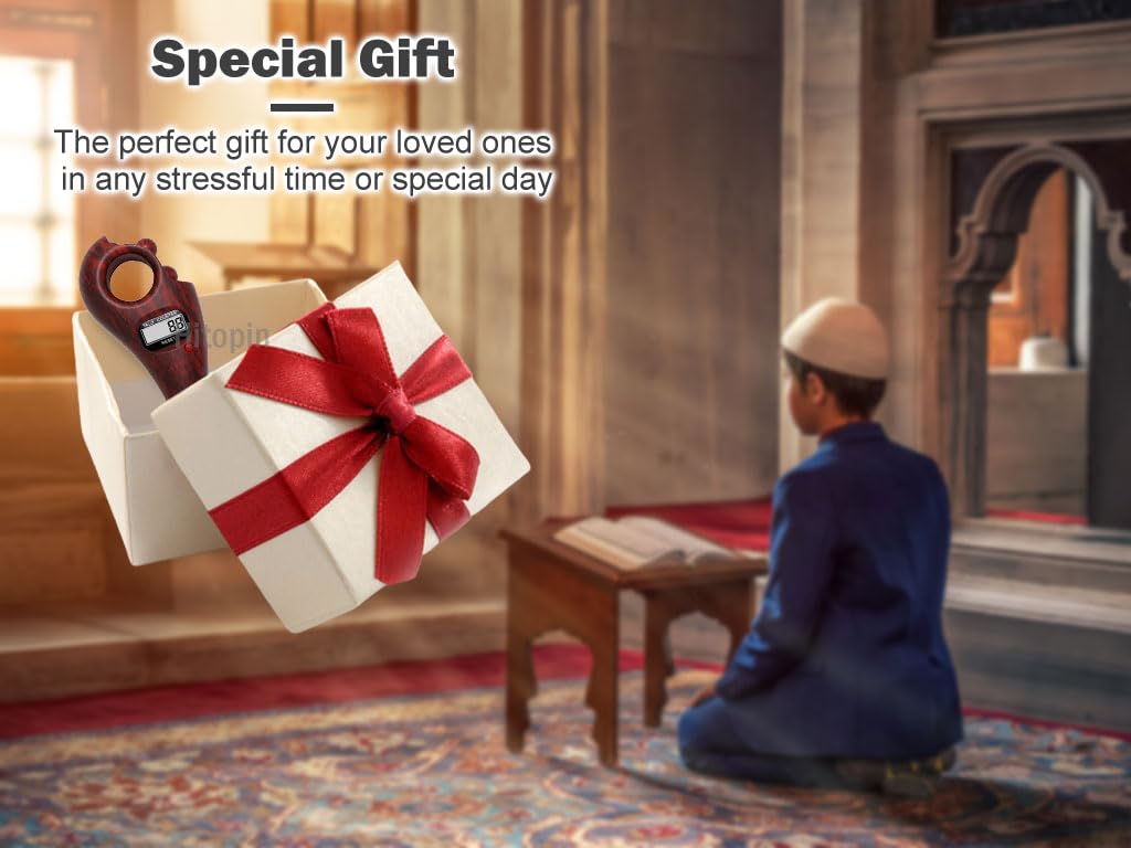 Hitopin Contatore Digitale Perline Per Preghiera E Meditazione - Contatore Del Rosario Digitale, Portatile E Silenzioso