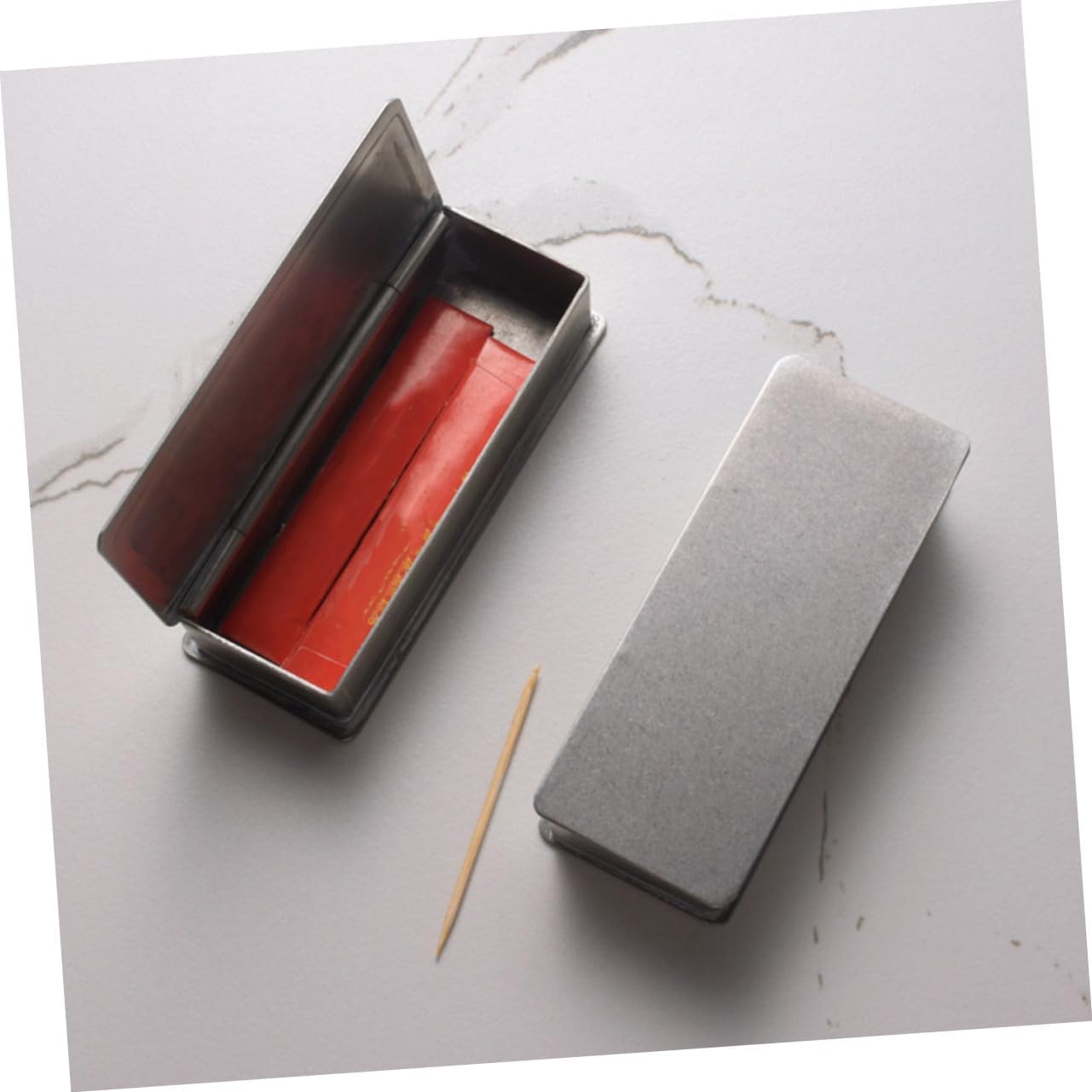 Luxshiny 2pcs Box Toothpick Dispenser Storage Box Holder Lid for Homes and Offices