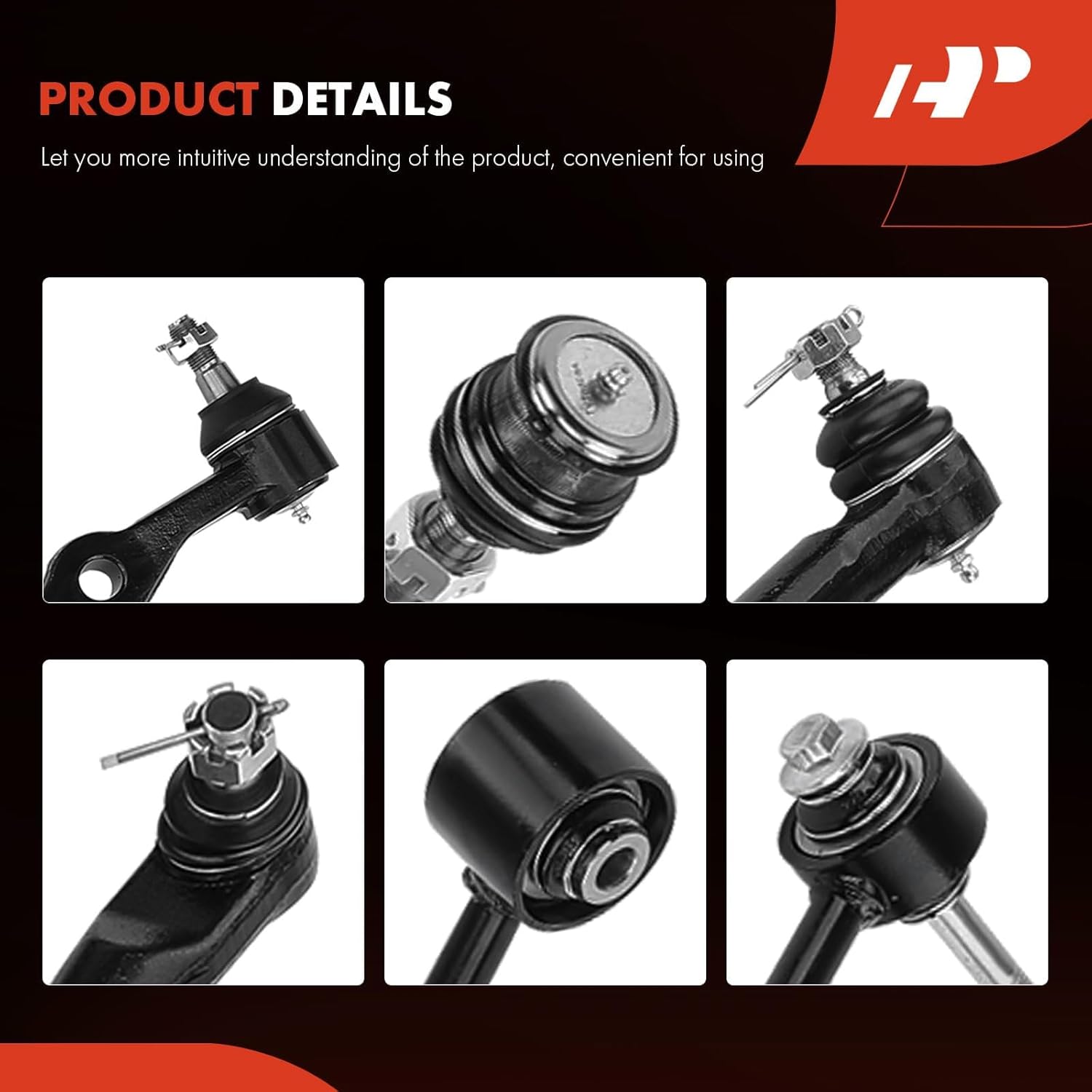 A-Premium Set of 11, Front Sway Bar Link, Upper Lower Ball Joint, Inner Outer & At Pitman Arm Tie Rod End, Compatible with Ford F-250/350 Super Duty 2000-2004, Excursion 2000-2005, 4WD Only