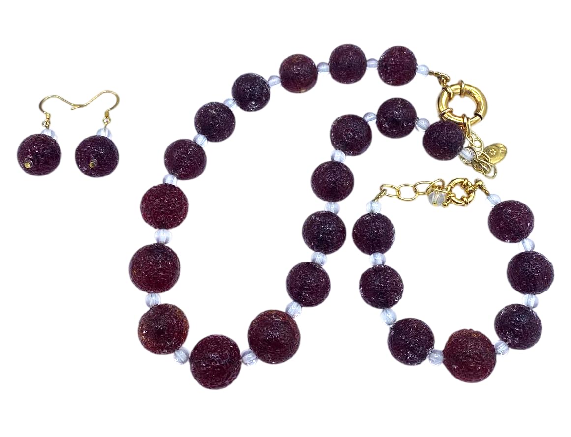 Collar, pendientes y pulsera Antica Murrina Veneciana VP403 en cristal de Murano 8