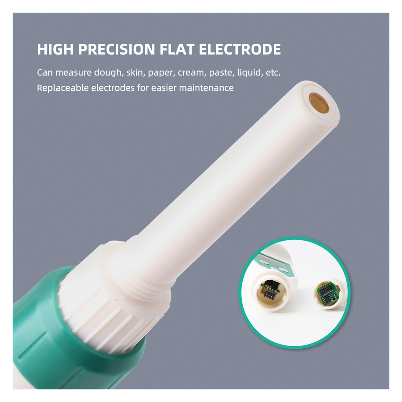 Tester digitale dell'acqua Misuratore PH digitale della pelle 0.00~14.00 Smart Tester di acidità Sensore piatto Monitor Test corpo viso for medicina termale domestica per piscina, acqua salata, acqu