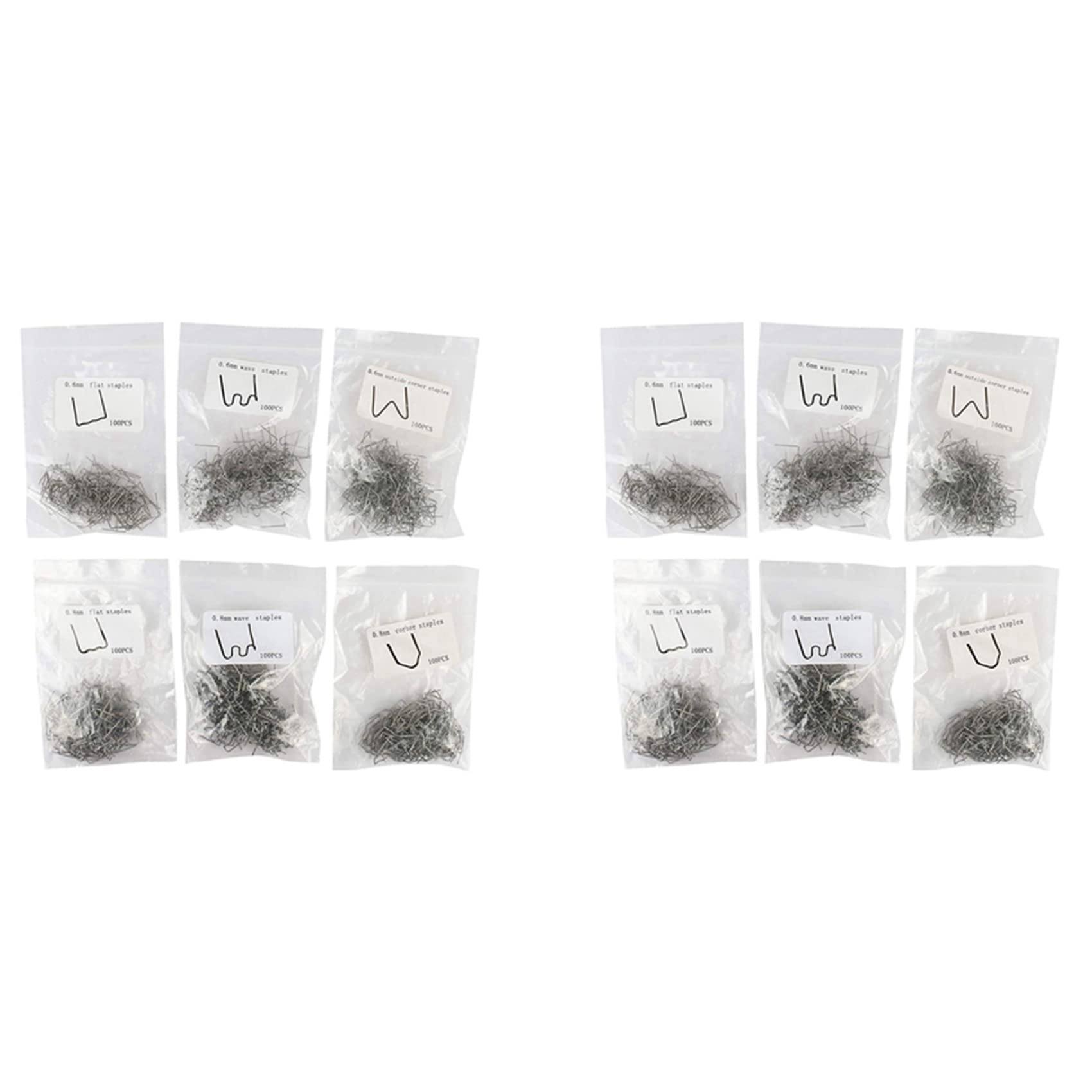 Jnchdghwa Silver 1200Pcs Staples For Hot Stapler Set Bumper Repair Staples Welding Plastic Clip Stapler For Soldering Bumper