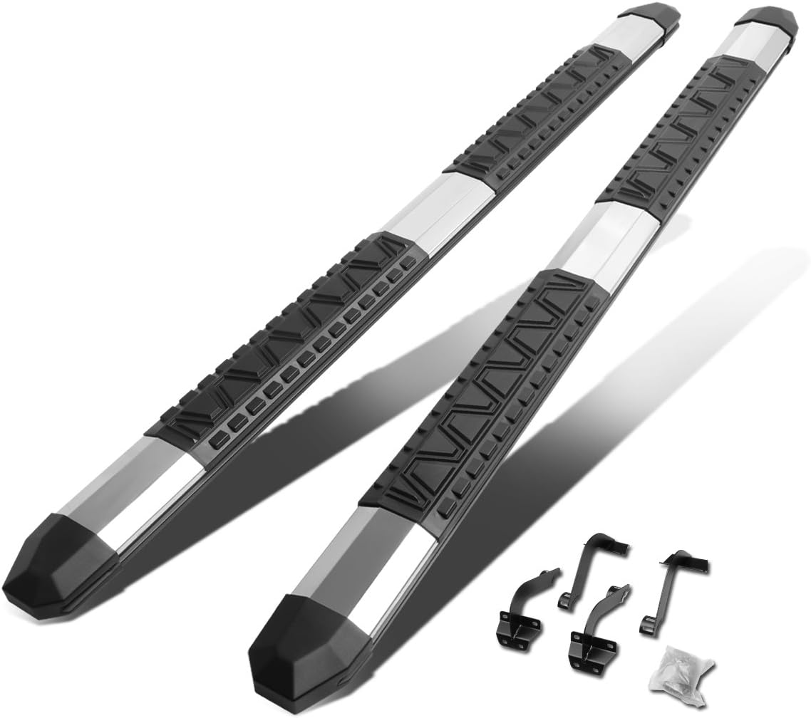 Auto Dynasty 5 Inches Side Step Nerf Bar Running Board Compatible with Ford F-150 F-250 F-350 Extended Cab 15-22 - Aluminum - Polished Chrome