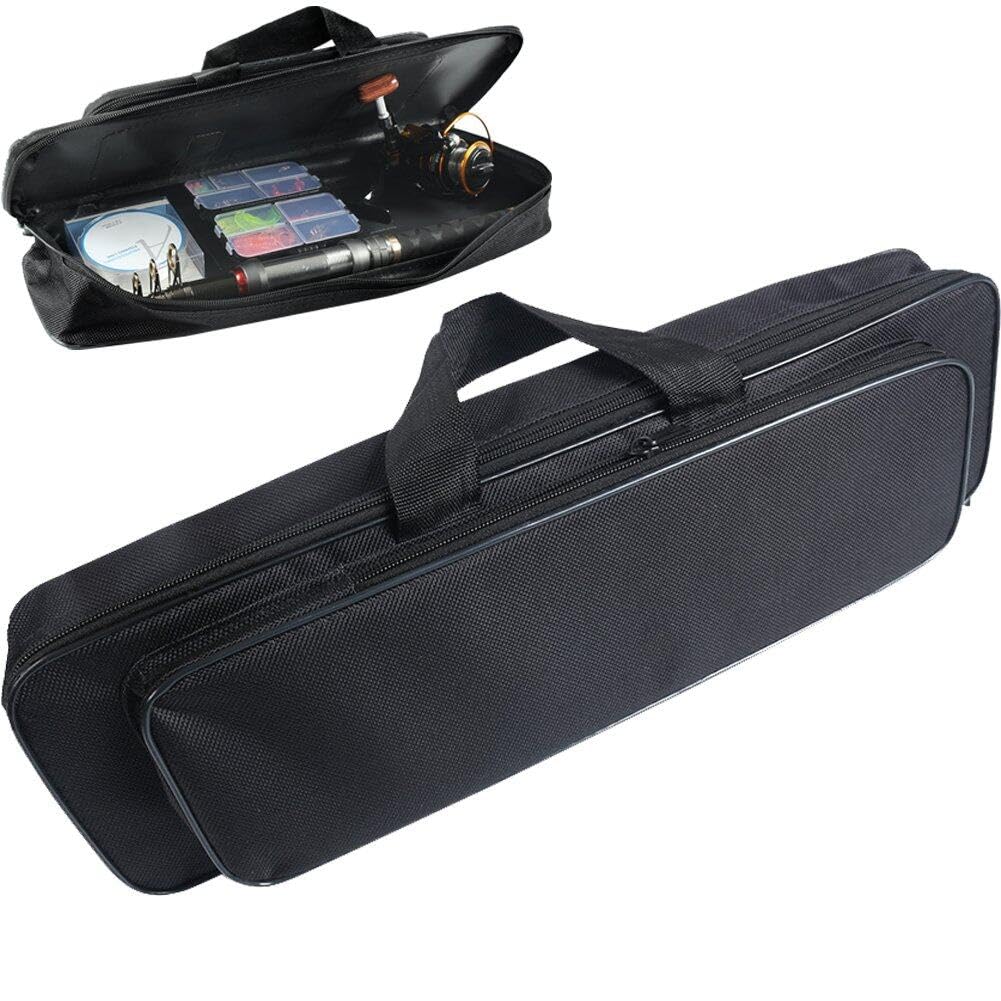 Luxylei 50cm Fishing Rod Bag Water-repellent 600d Oxford Cloth Fishing Rod Reel Case Bag Fishing Tackle Tool Storage Bag
