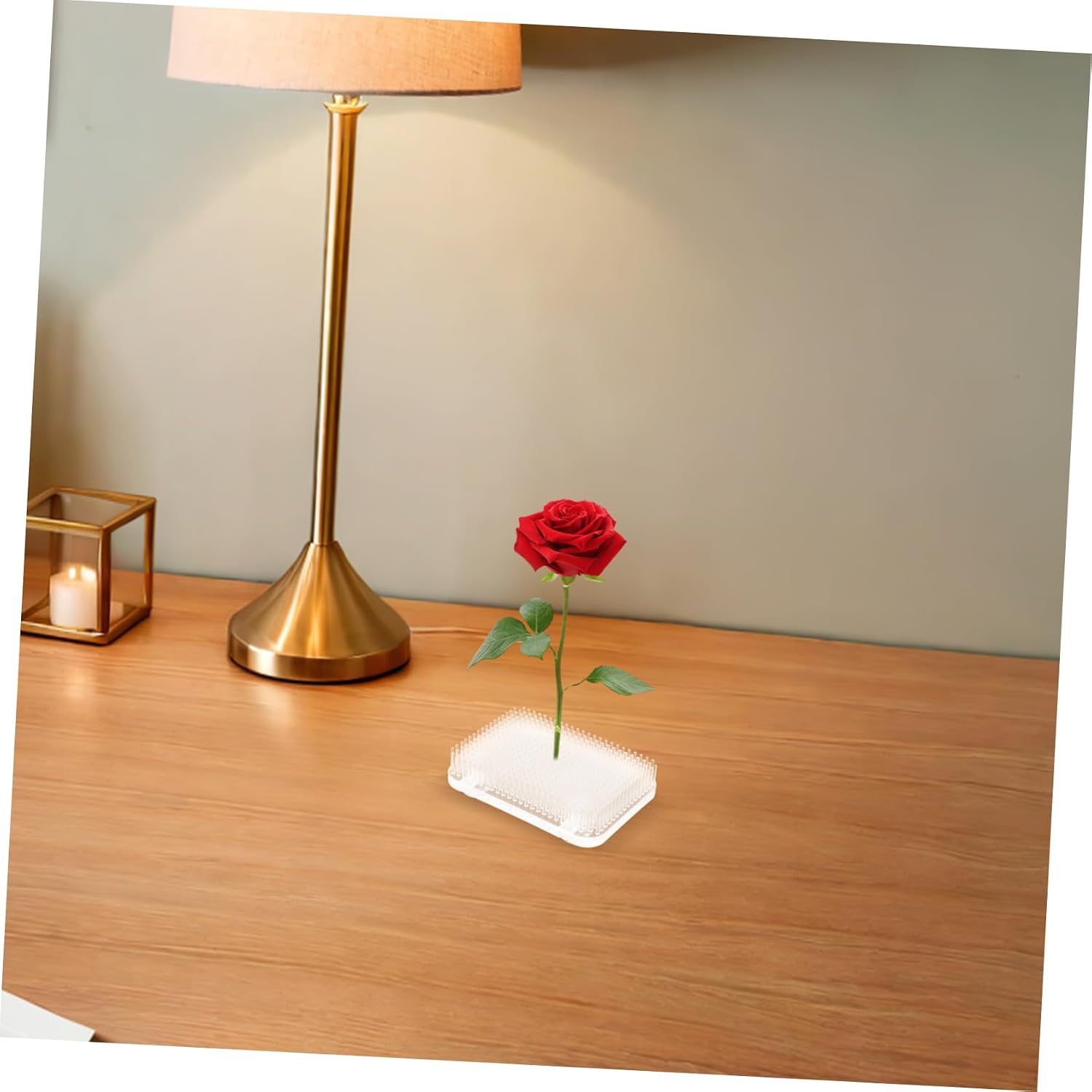DOITOOL Clear Flower Frog: Transparent Flower Frog for Vase Arrangements - Plastic Stable Support Floral Base for Japanese Floral Art Projects