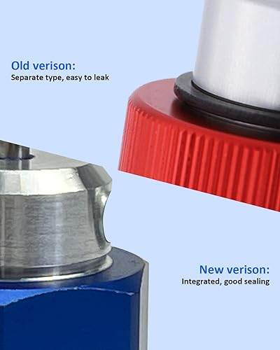 Miniatura 5 de Adaptador de llenado de propano Airsoft para gas verde con medidores de presión y cubierta protectora de dedal con tanque de propano para acampar