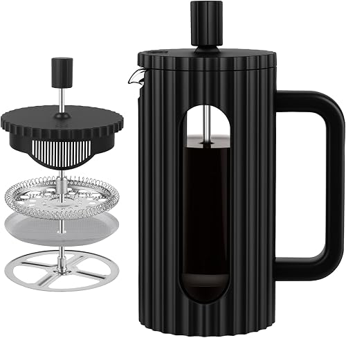 wedrink French Press Coffee Maker french press, Black