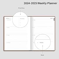 Vista 2 de RETTACY Agenda 2024 – Calendario 2024 – Agenda 2024-2025 diaria, semanal y mensual, enero 2024 – marzo 2025, papel premium sin ácidos de 3.53 oz/m²