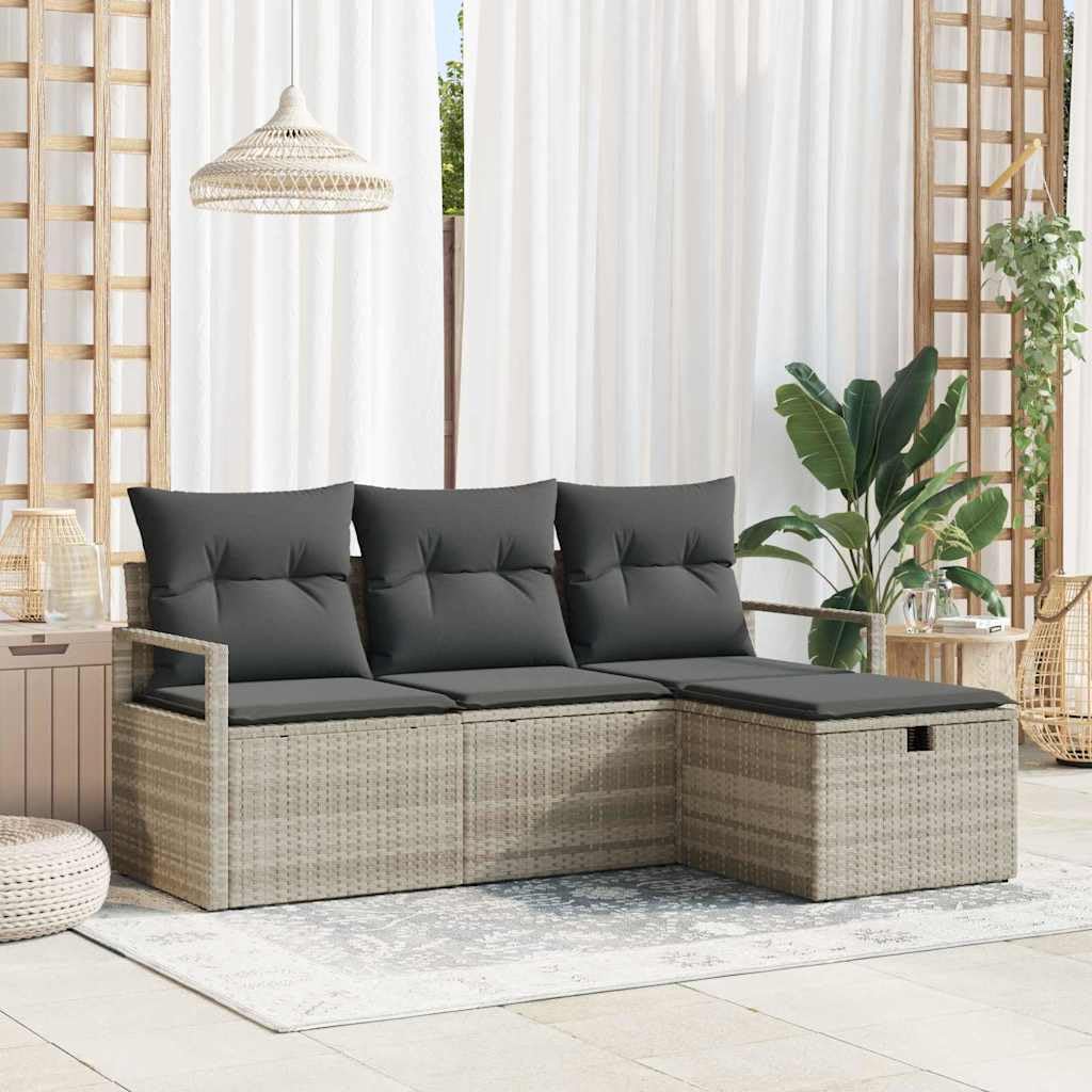 Canapé de jardin avec espace de rangement intégré pour petit balcon
