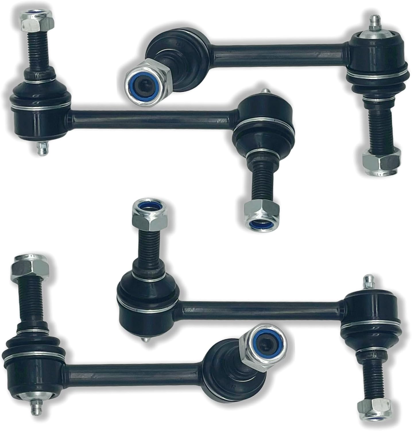 4pcs Front & Rear Stabilizer Sway Bar End Links Fit for Buick Rainier Chevy SSR Trailblazer Ext for GMC Envoy XL XUV for Isuzu Ascender for Saab 9-7X Olds Bravada | K6668 K6667 K80824 K80825