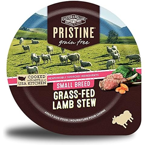 Castor & Pollux Pristine Grain Free Small Breed Grass-Fed Lamb Stew Canned Dog Food, (12) 3.5oz cans Cover