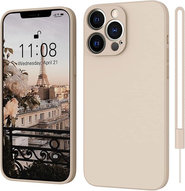 iPhone 13 Pro Max Case 6.7-Inch [ORDA] Silicone Phone Case Soft Matte Anti-Fingerprint Ultra Slim Fit Protective Anti-Scratch Cover Compatible with iPhone 13 Pro Max Khaki