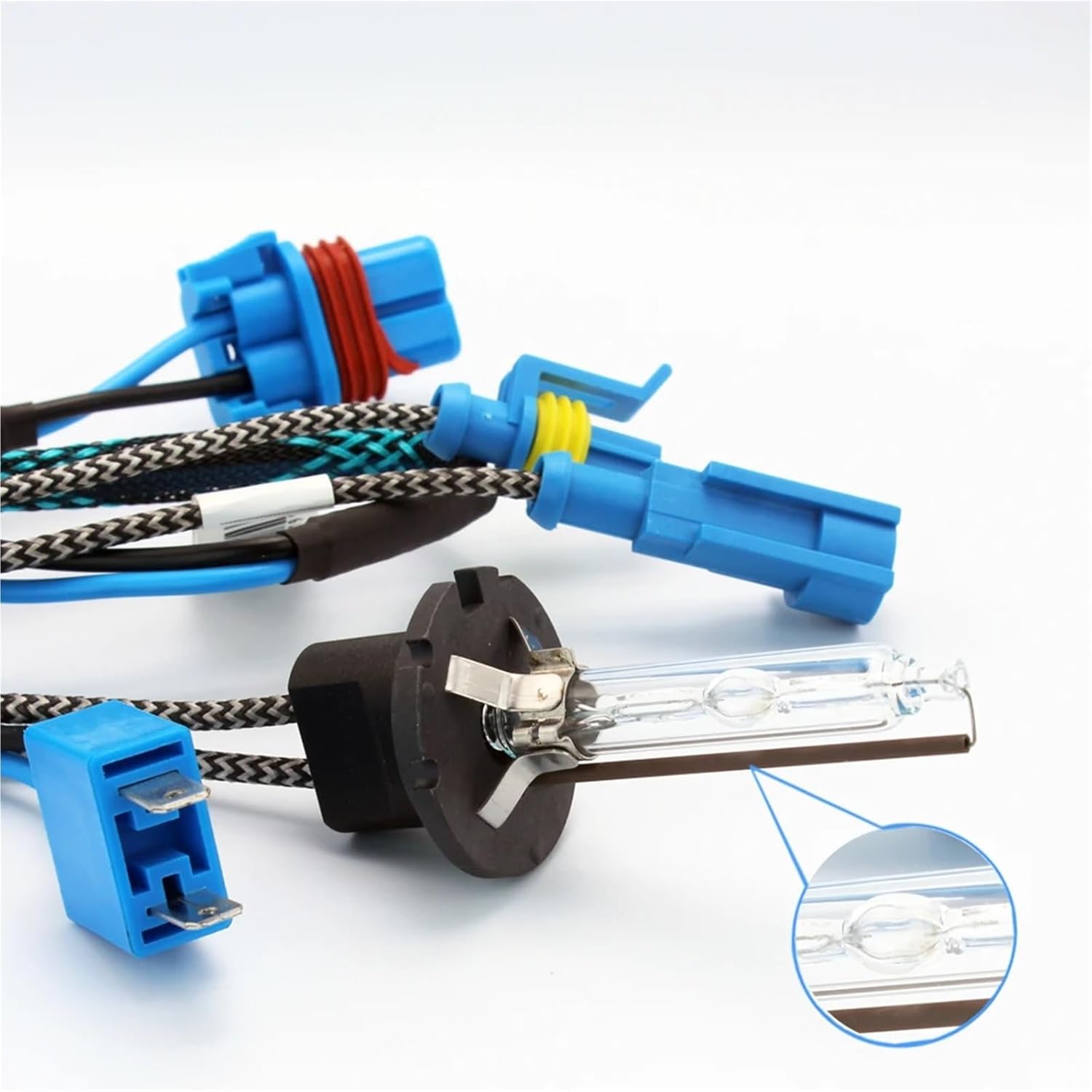 2pcs AC 55W D2H 12V 24V Super Bright Fast Start Metal Base Xenon Bulb Suit for Bi-Xenon Projector Lens Headlight(6500K White)