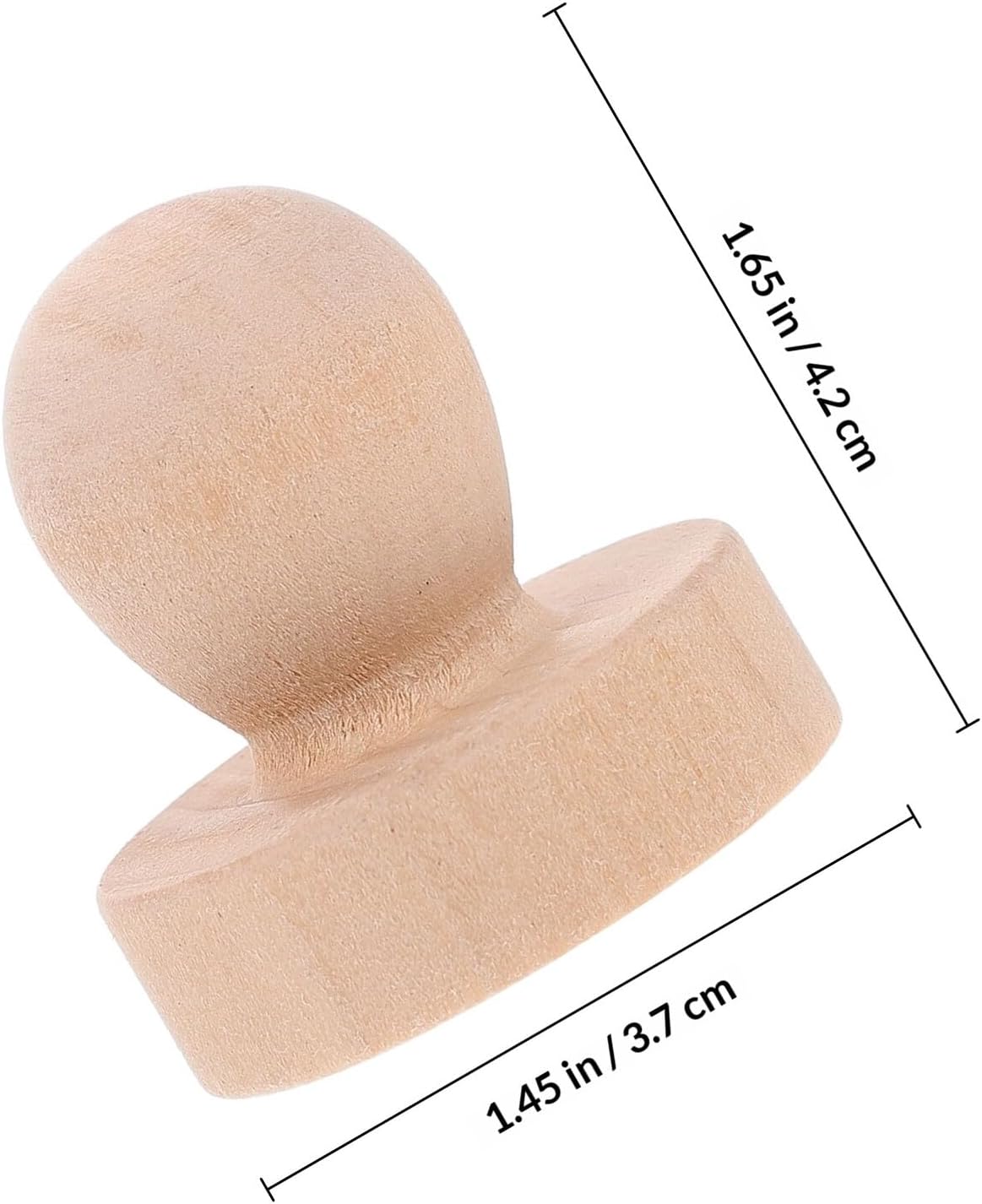 INOOMP 5pcs DIY Rubber Stamp Handles with Solid Wood Base, Carving Stamp Tool Accessories for Scrapbooking and Crafting Supplies