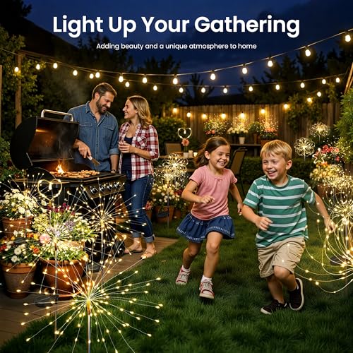 SUNCKET 2Pack Solar Lights Outdoor, 120LED Firework Lights by SUNCKET - Used condition - Image 9