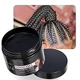 Hold Braiding Gel for Twists, Locs, Cornrows, Anti-Frizz Moisturizer Styling Gel, Frizz-Taming Hair Primer, Strengthens Hair and Reduces Flyaways, High Shine, No Flake, Easy Edge Control Long Lasting