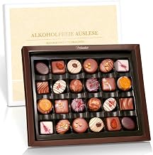 Pralinenbote Genussmanufaktur - Alcohol-free selection with 24 handmade chocolates of German chocolatiers, the exclusive chocolate gift