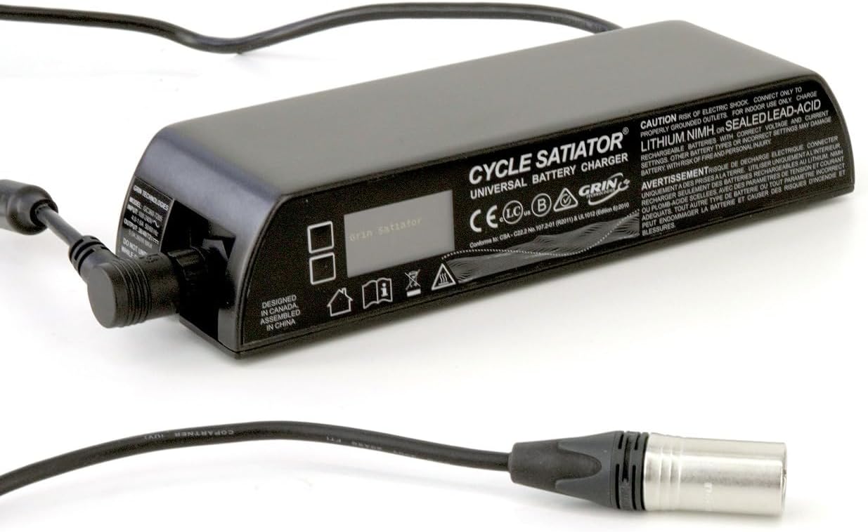 Grin Technologies Cycle Satiator - Programmable Electric Bike Battery Charger - 24,36,48,52 V
