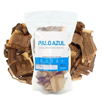 Premium Wildcrafted Palo Azul Tea 4oz 114g | Kidneywood Blue Stick Herbal Tea | 100% Natural Loose Bark | Over 30+ Cups | Authentic Mexican Teatox & Detox Brew | Resealable Freshness Bag