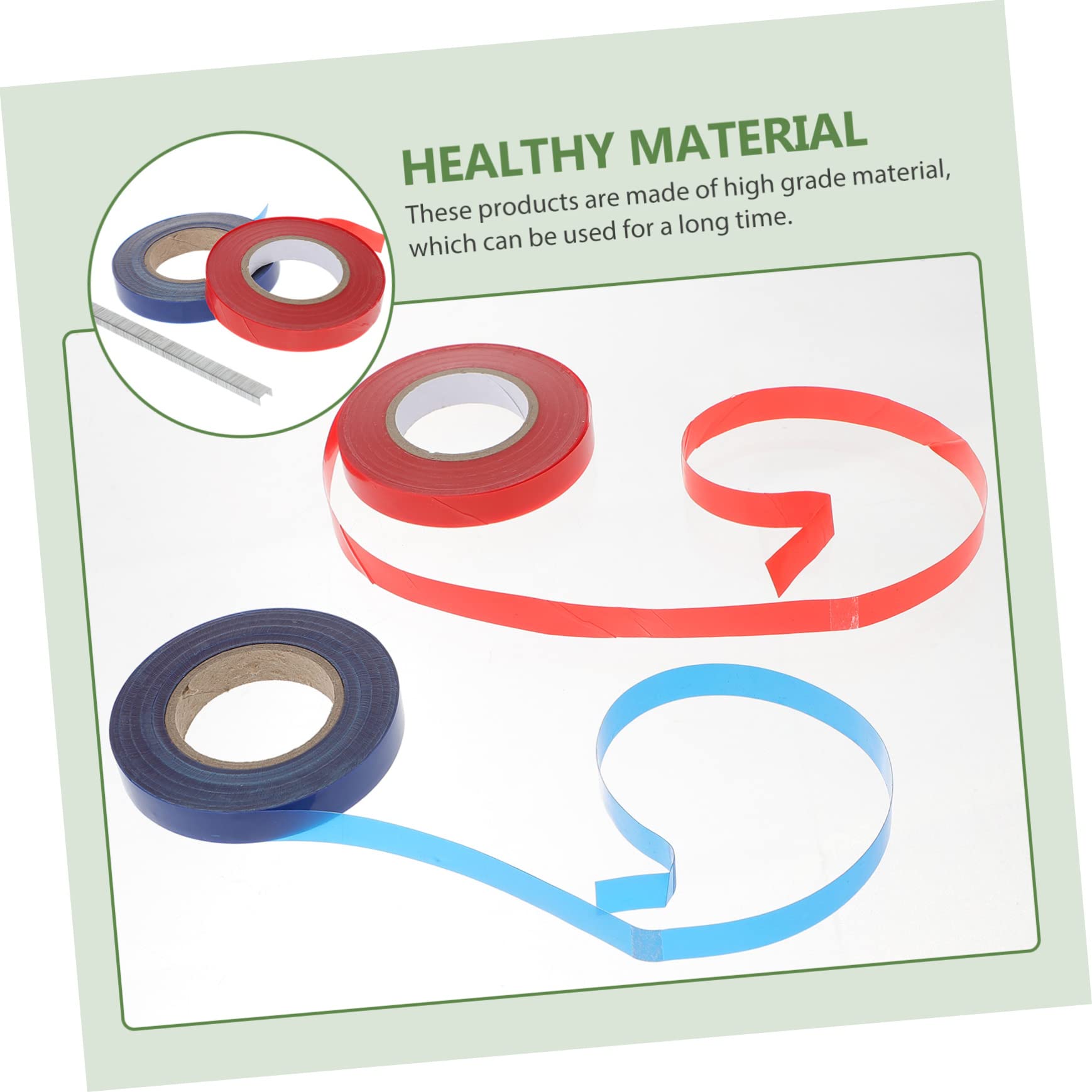 Yardwe 20rotoli Nastro per Legatrice Piante in PVC con Punti Metallici Nastri Riutilizzabili per Fissaggio Piante Rampicanti Giardino