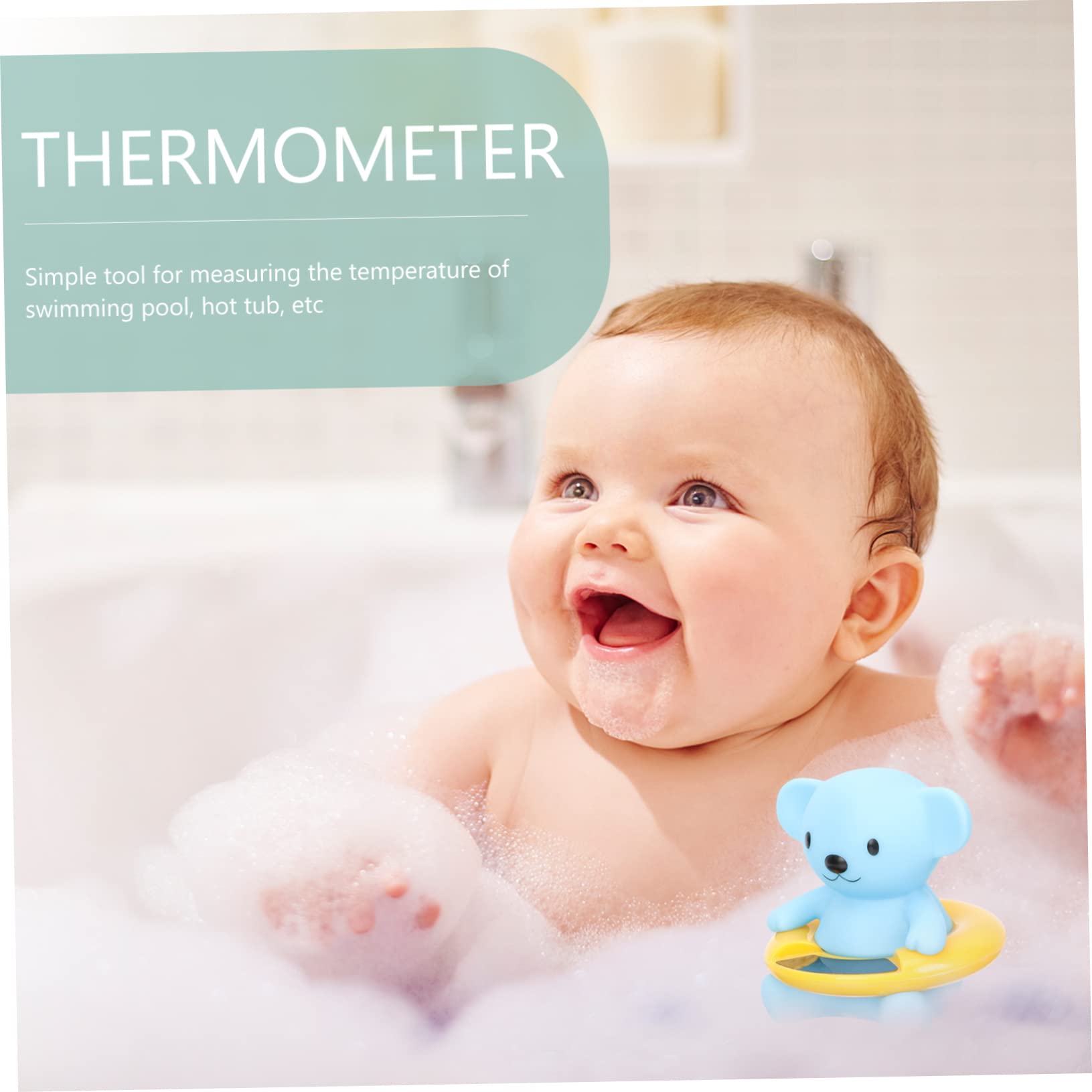 Sosoport 3 Pz Termometro Per Acqua Bagno Giocattolo Per Il Bagnetto Galleggiante Stanza Digitale Per Neonati Acqua Di Sicurezza Per Bambini Gel Di Silice Cartone Animato Bambino Vasca
