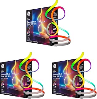 Cync GE Dynamic Effects RGB Smart LED Strip Lights, Music Sync, 32ft (Pack of 3)