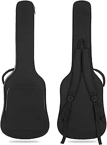 HOHIYO Electric Guitar Bag39 40inch Electric Guitar Gig Bag,0.45in Thick Padded Guitar Case Waterproof With Pocket And Adjustable Shoulder Strap,Neck Protector Pillow Pad,Black