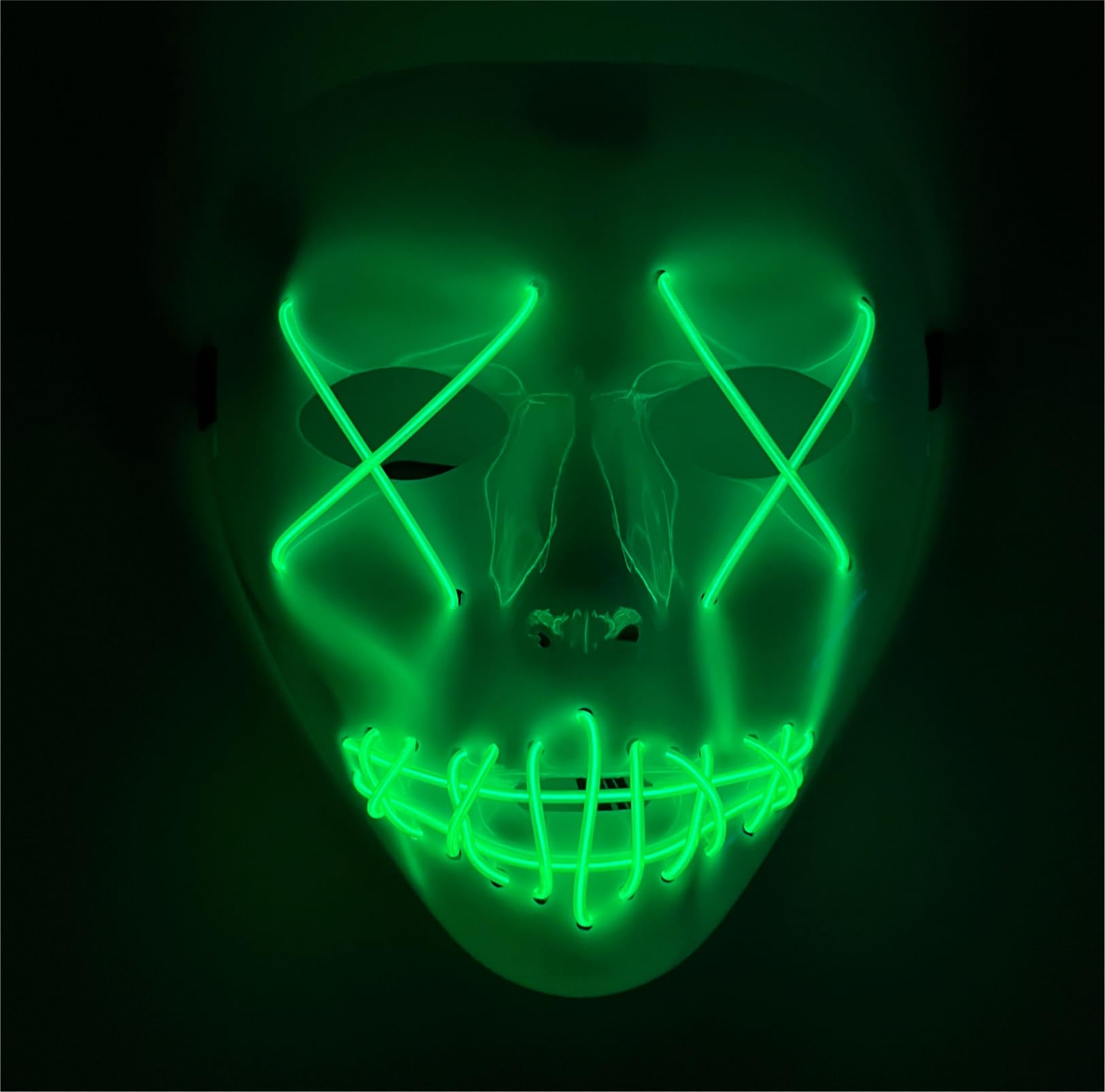 TK Gruppe Timo Klingler LED Scary Mask, Controllable from Purge, Luminous Face