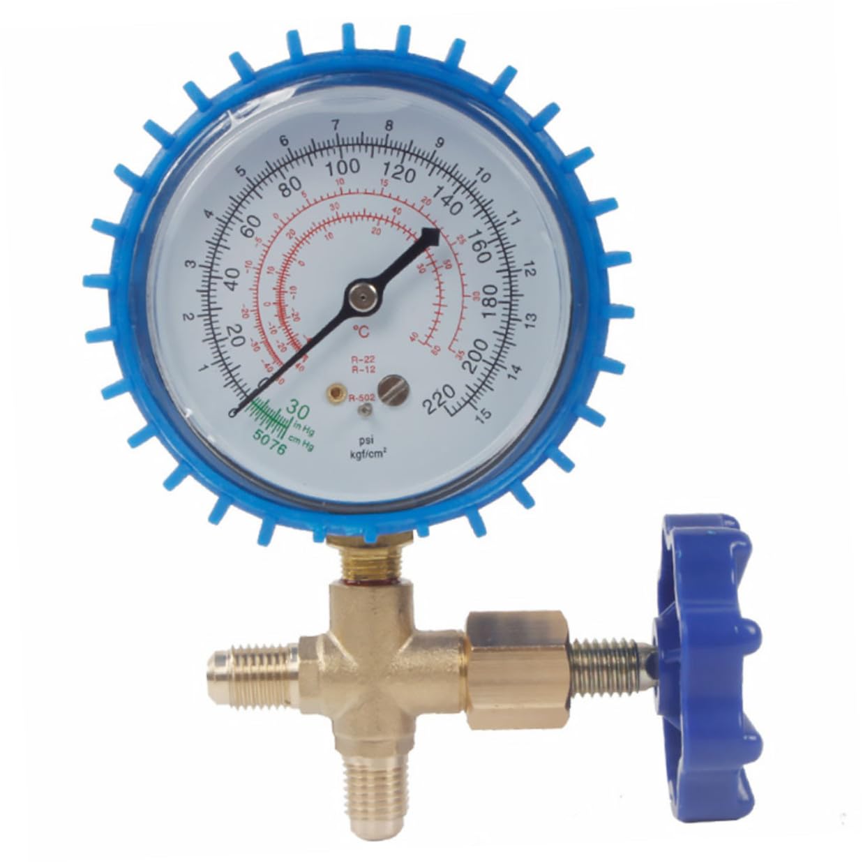 Car Ac Manifold Gauge Set with Pressure Manometer and Hose, Automotive Conditioner Refrigeration Tool Kit for Maintenance and Recharge Random Color
