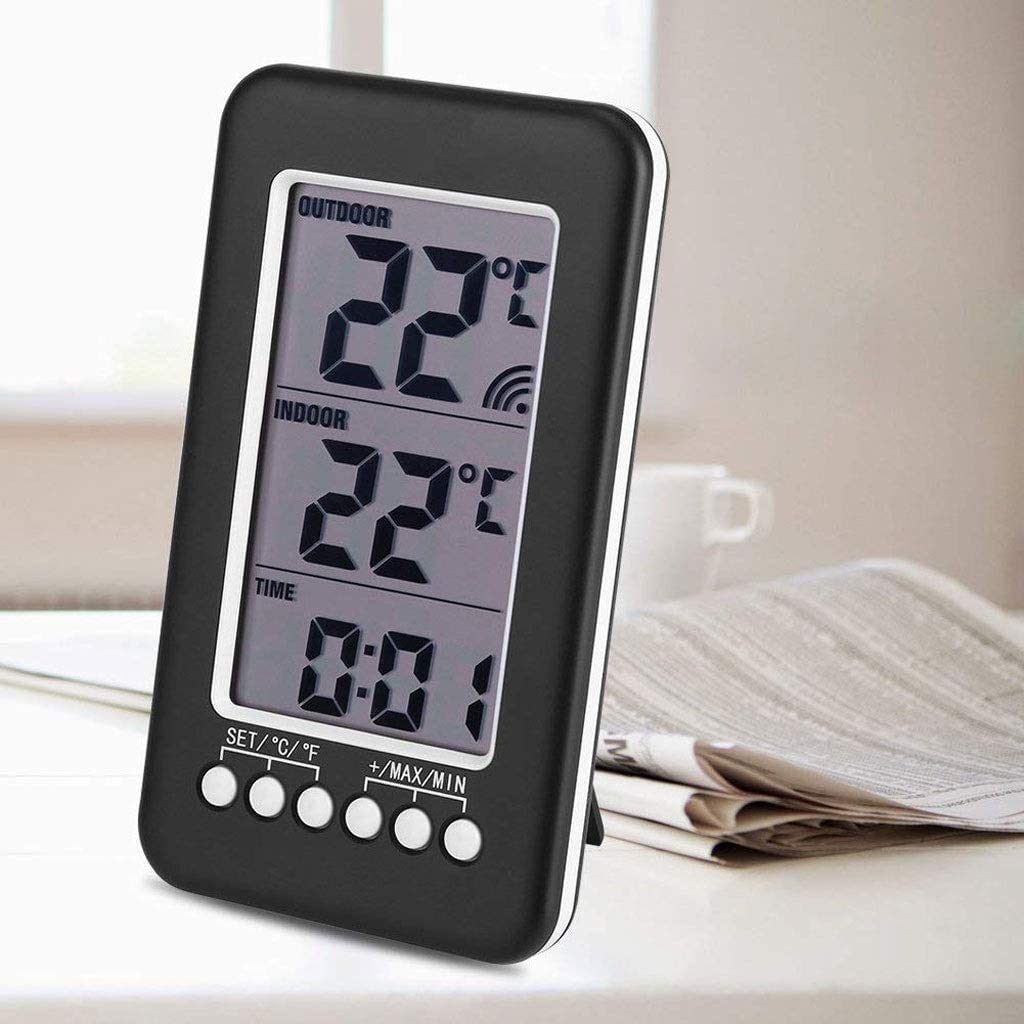 Termómetro for Exteriores al Aire Libre Monitor de Temperatura y Humedad inalámbrico con Monitor de Temperatura Exterior