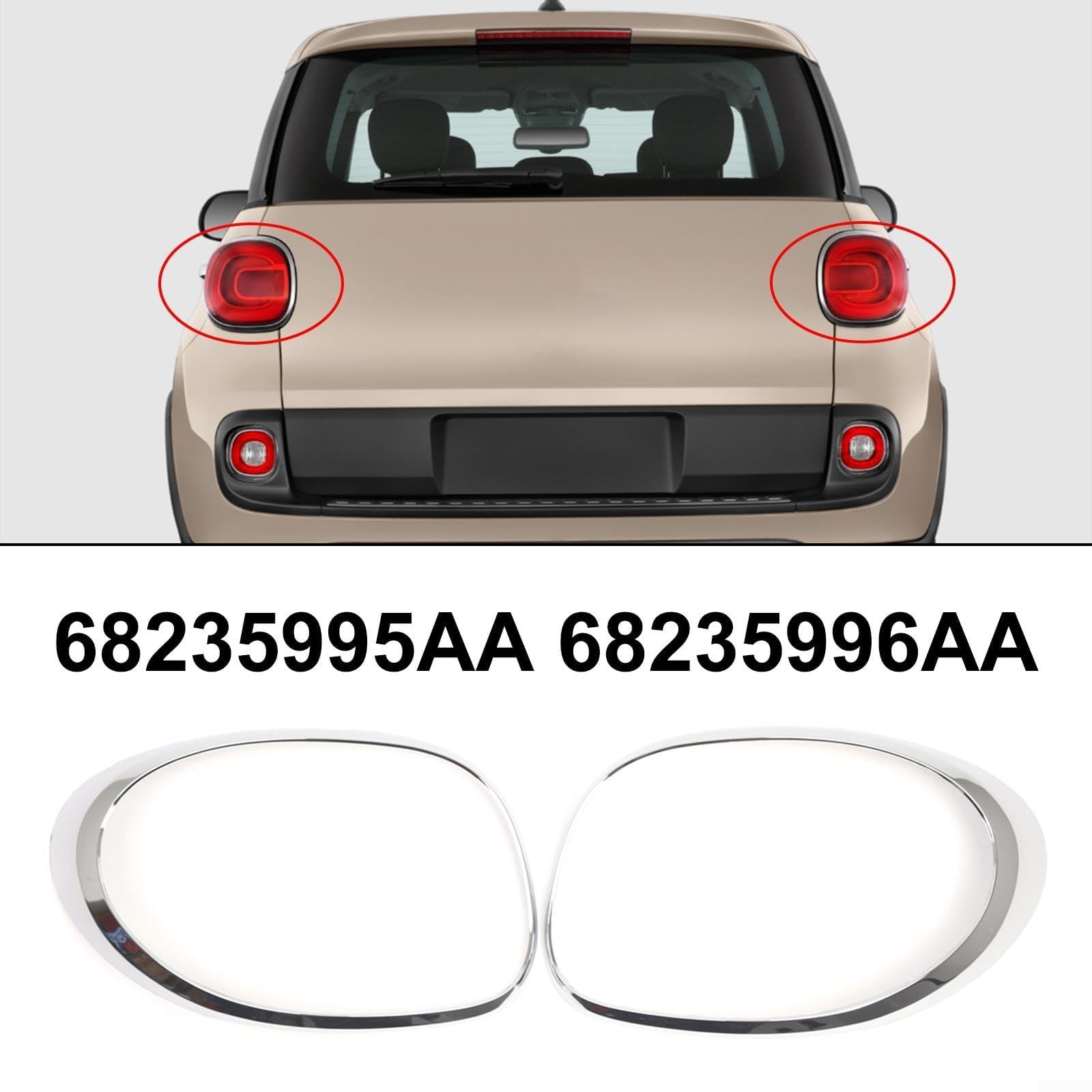 Cornice Lunetta Posteriore ABS Argento per Fiat 500L