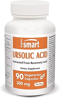 Sponsored Ad - Supersmart - Ursolic Acid 300 mg - Rosemary Leaf Extract - Promotes Muscle Mass & Strength & Skin Elasticit...